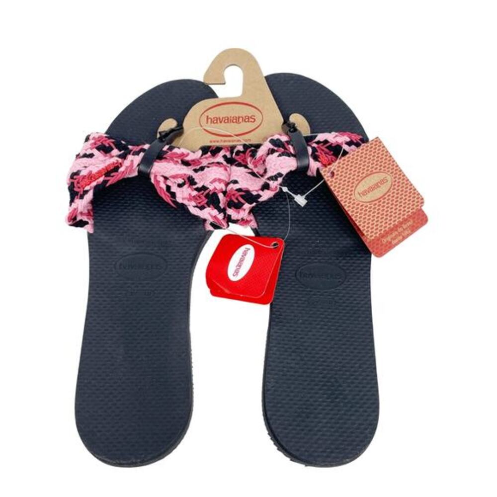 Havaianas Women's You Saint Tropez Mesh Braided Strap Pink Flip Flops Size 9/10W